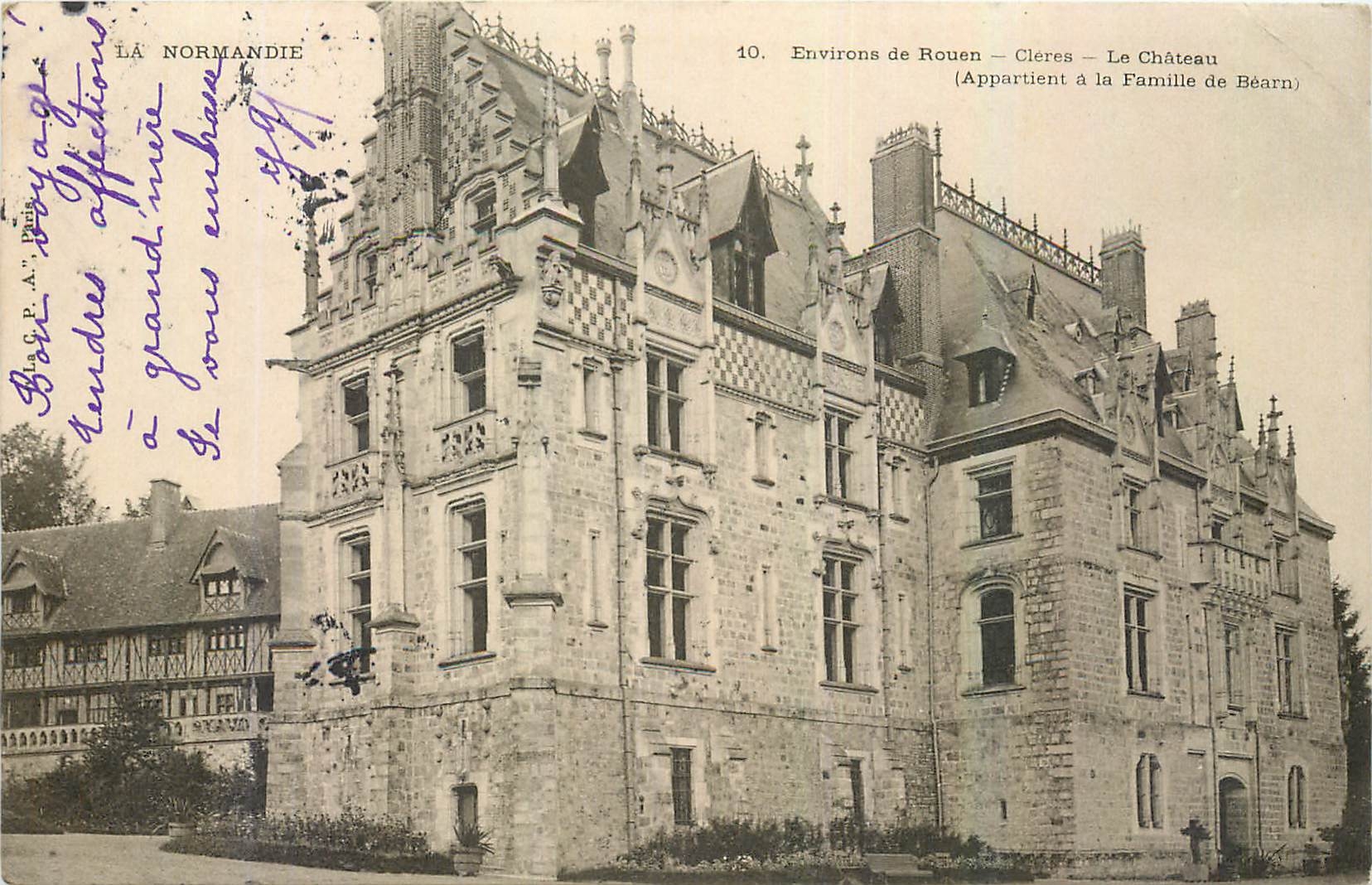 CPA Environs de Rouen Cleres Le Chateau Famille de Bearn