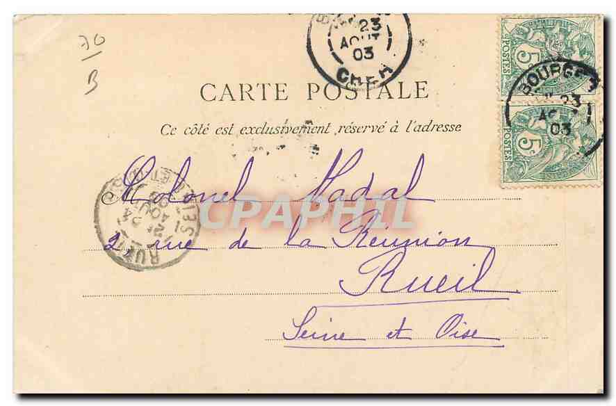 CPA Environs de Rouen Cleres Le Chateau Famille de Bearn — Rückseite