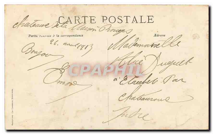 CPA Bordeaux Monuemt des Girondes groupe nord  — Verso