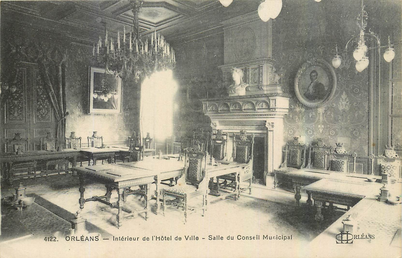 CPA Orleans Interieur de l'Hotel de Ville Salle du Conseil Municipal 