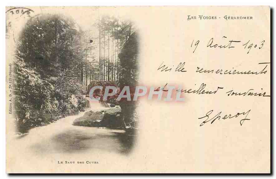 CPA Les Vosges Gerardmer Les Saut des Cuves 