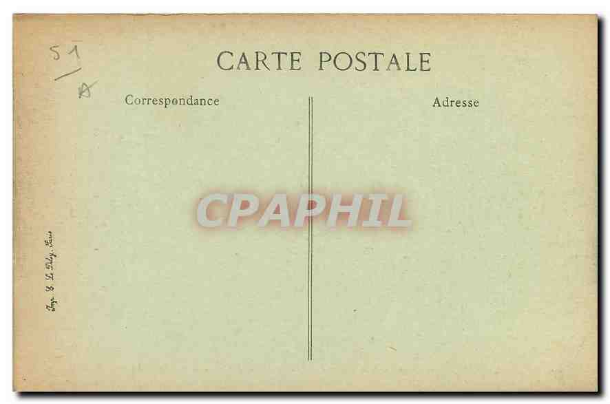 CPA Reims Place Royale apres le bombardement  — Rückseite