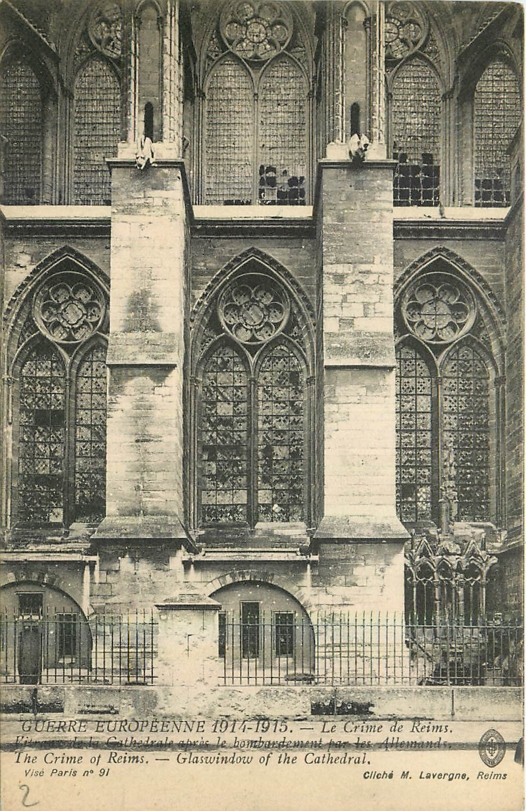 CPA Guerre europeenne 1914 1915 Le Crime de Reims 