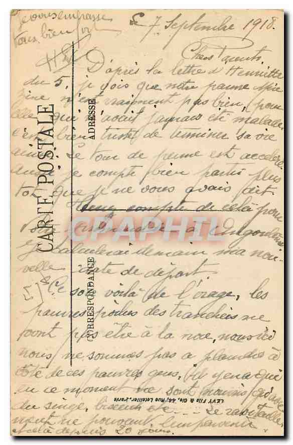 CPA Guerre europeenne 1914 1915 Le Crime de Reims  — Verso