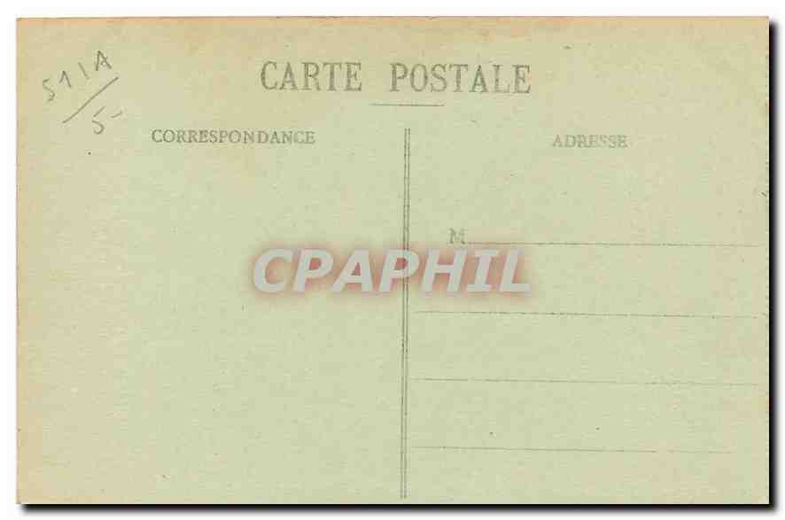 Reims — Rue Thiers vers l'Hôtel de Ville après bombardements 1914-18 — Collection G. Dubois, Reims — Rückseite