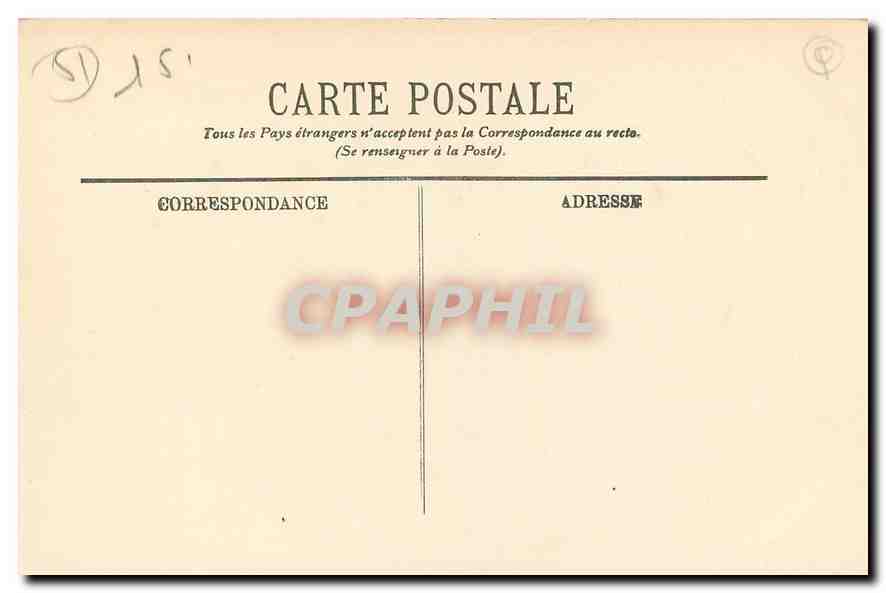 CPA Reims l'Hotel de Ville  — Rückseite
