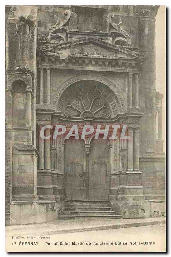 CPA Epernay Portail Saint Martin de l'ancienne Eglise Notre Dame 