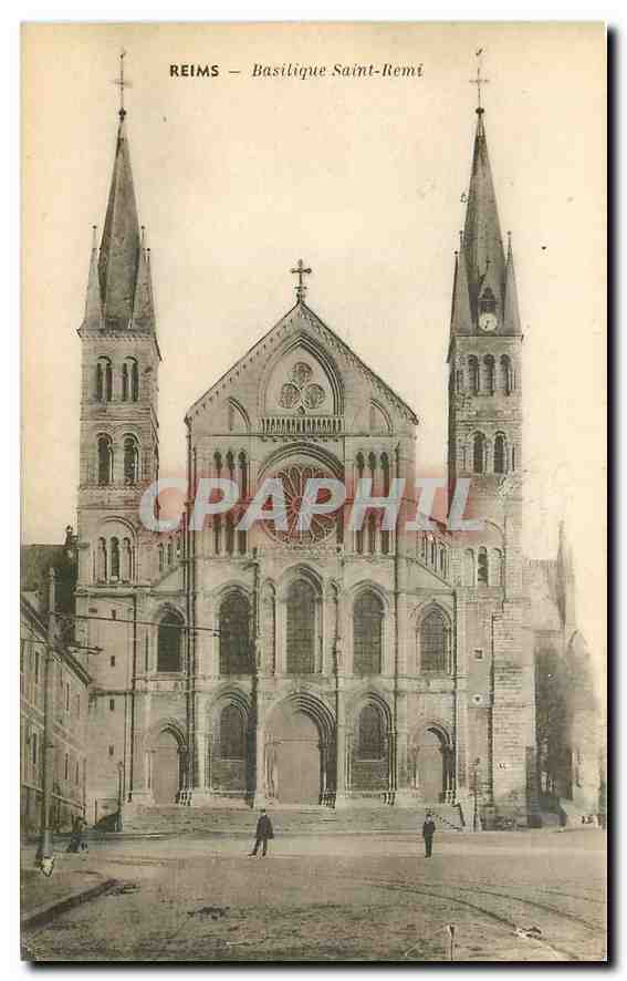 CPA Reims Basilique Saint Remi 