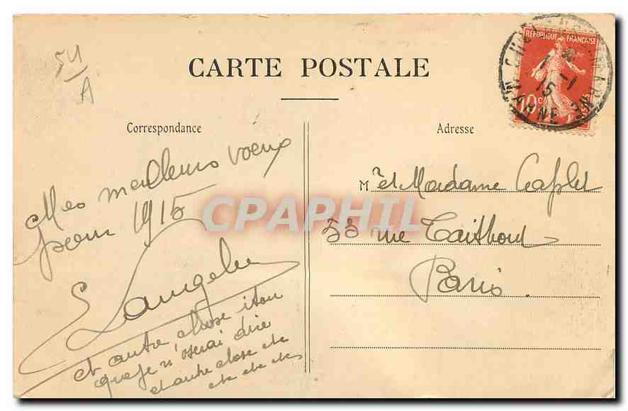 CPA Chalons sur marne La Porte Ste Croix  — Back