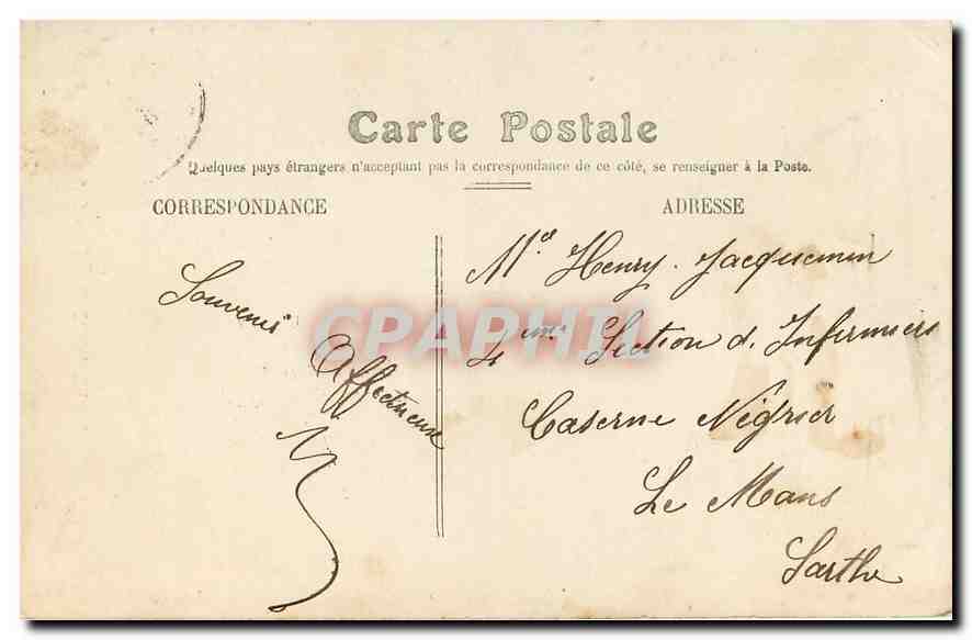CPA Angers Eglise Notre Dame  — Verso