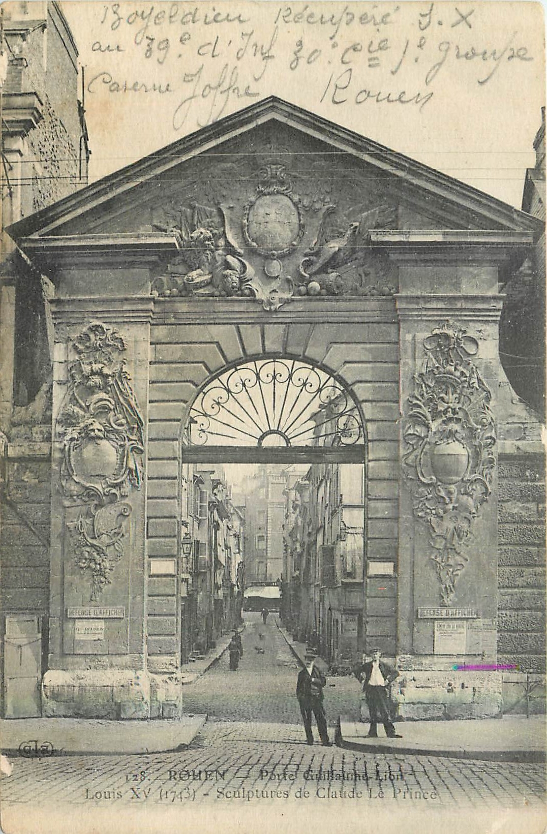 CPA Rouen Porte Louis XV Sculptures de Claude Le Prince 