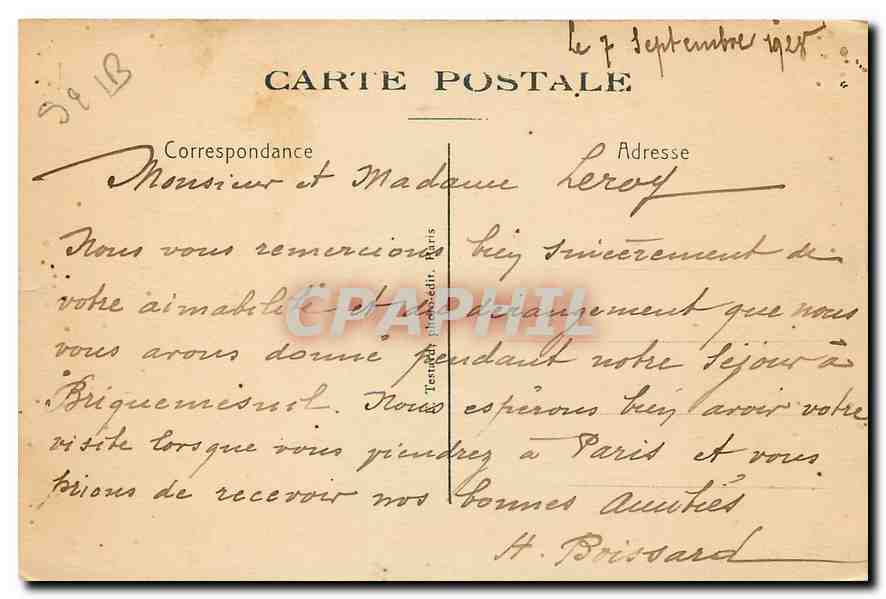CPA Levallois Perret l'Hotel de Ville  — Rückseite