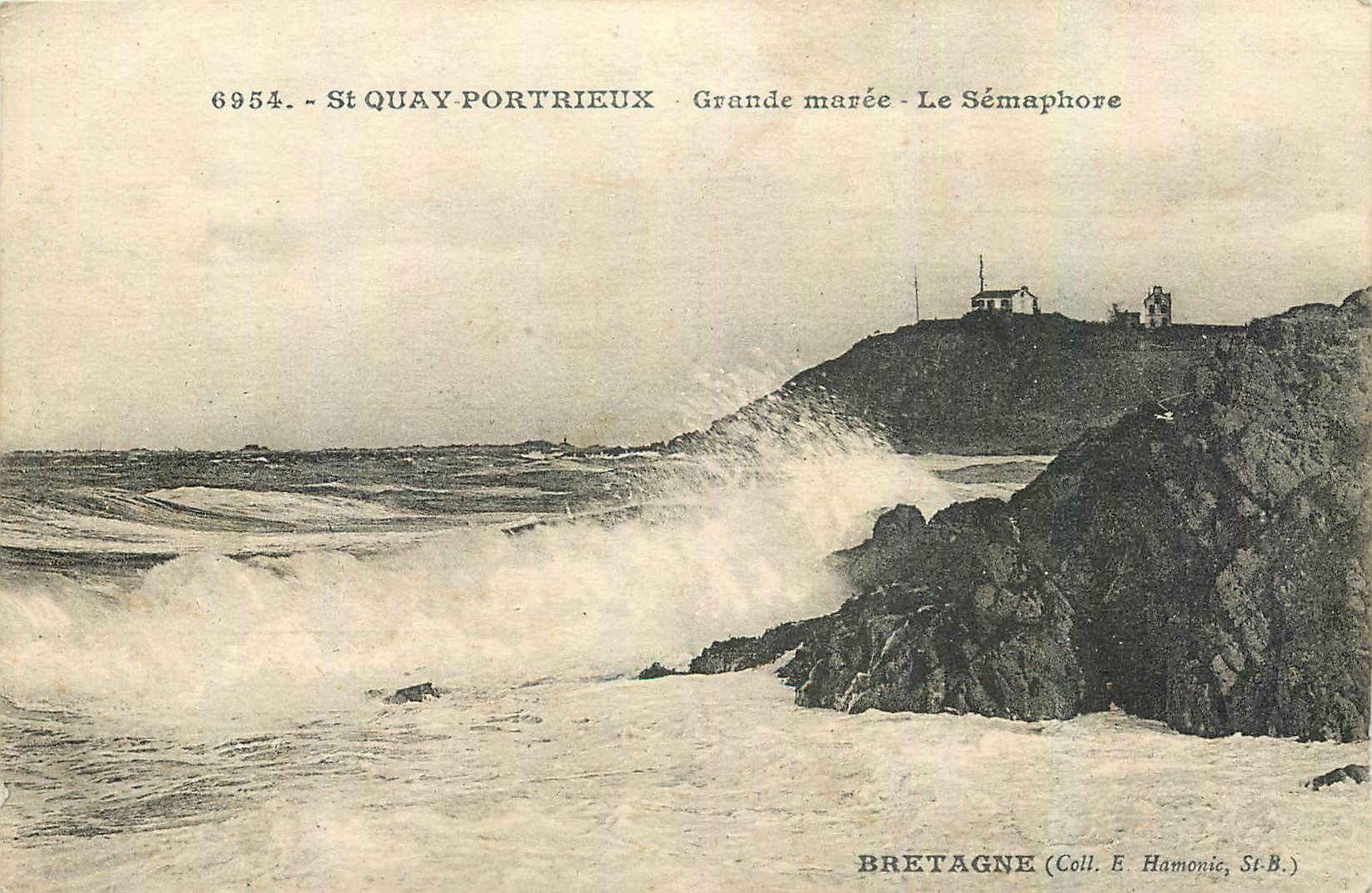 CPA St Quay Portrieux Grande maree Le Semaphore 