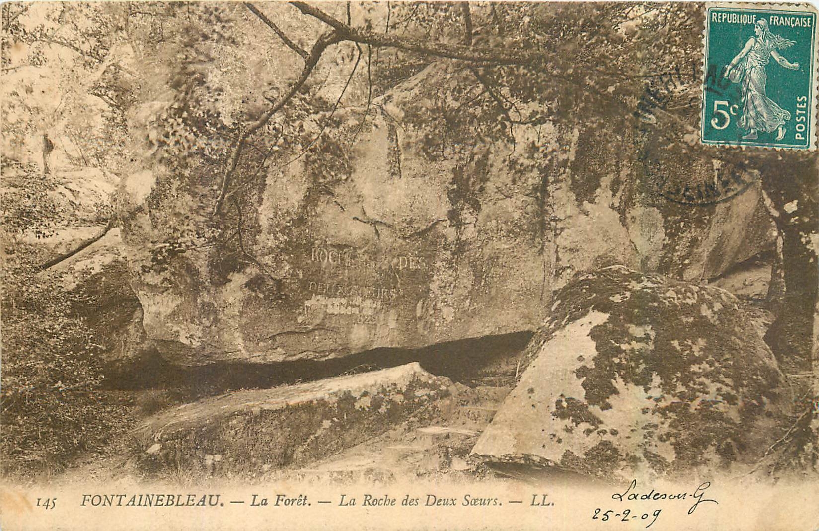 Fontainebleau — La Forêt — La Roche des Deux Sœurs — LL. — 145