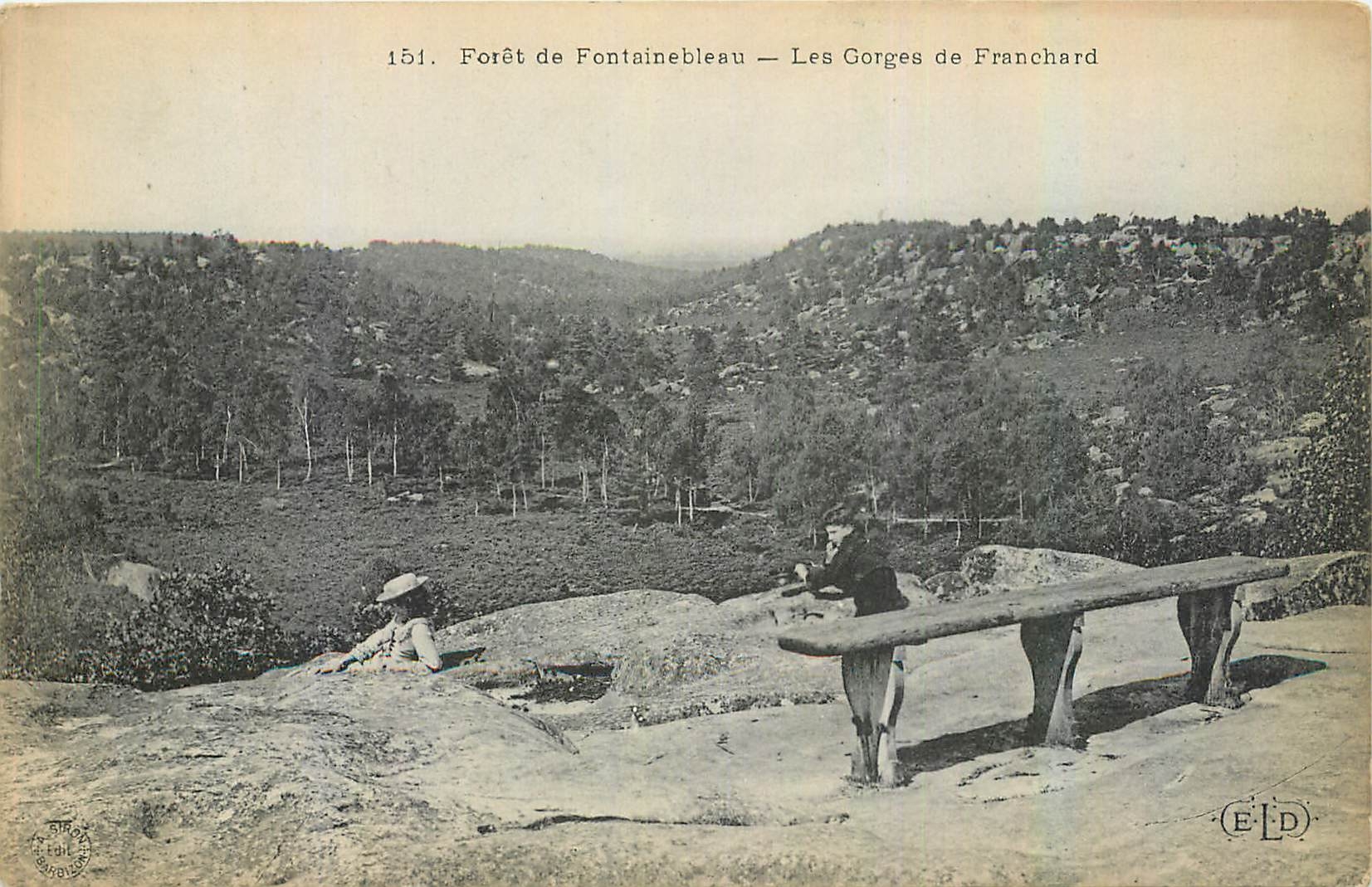 Forêt de Fontainebleau — Les Gorges de Franchard — Éditeur ELD, n° 151