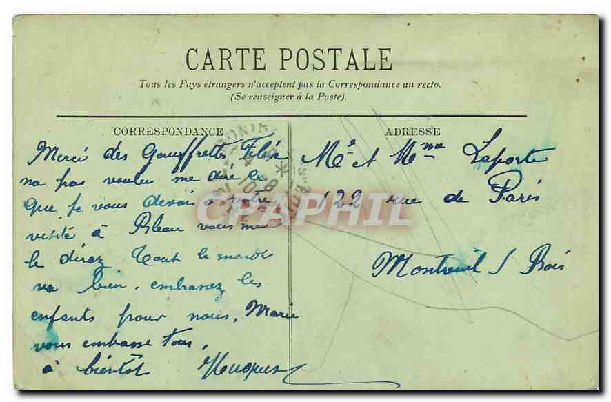 Fontainebleau — La Forêt — La Casquette du Jockey — LL. — n° 335 — Verso