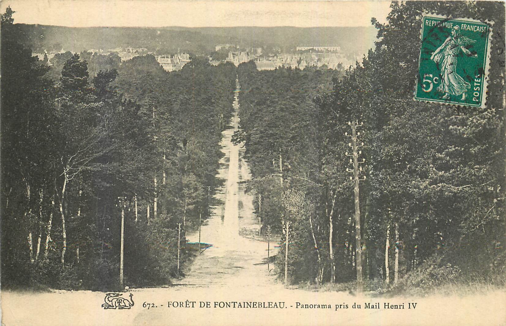 CPA Foret de Fontainebleau Panorama pris du Mail Henri IV 