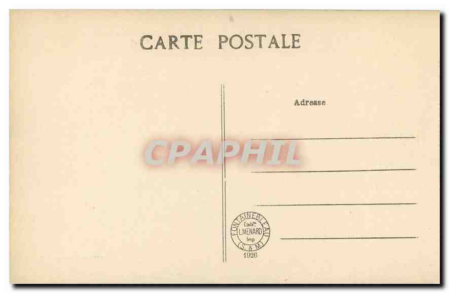 Palais de Fontainebleau — Le Château et l'Étang des Carpes — Imprimerie Lemenard — Reverso