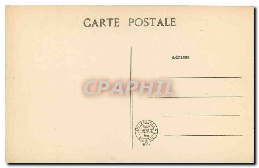 Palais de Fontainebleau — Le Château et le Pavillon de l'Étang des Carpes — Collection Artistique L.M. — Verso