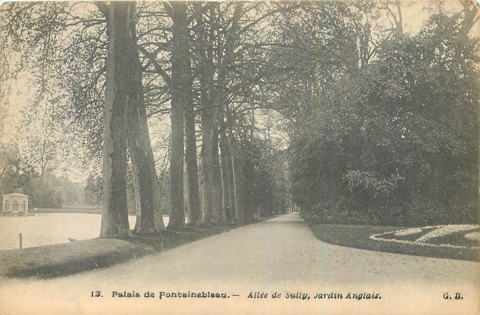 Palais de Fontainebleau — Allée de Sully, Jardin Anglais — G. B.