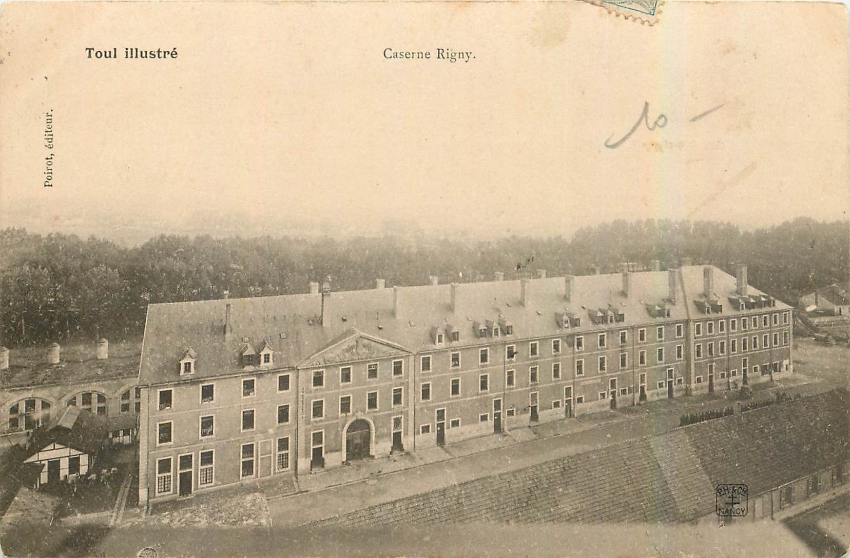 CPA Toul Illustre Caserne Rigny Militaria