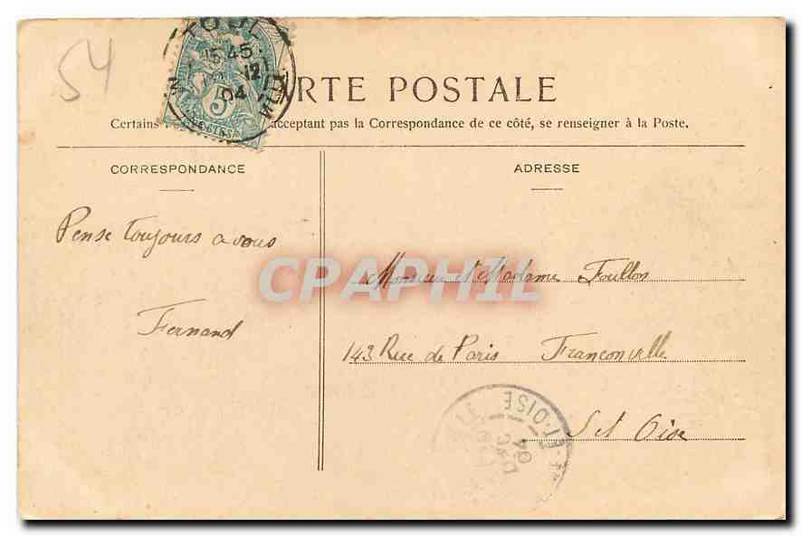 CPA Toul Illustre Caserne Rigny Militaria — Verso