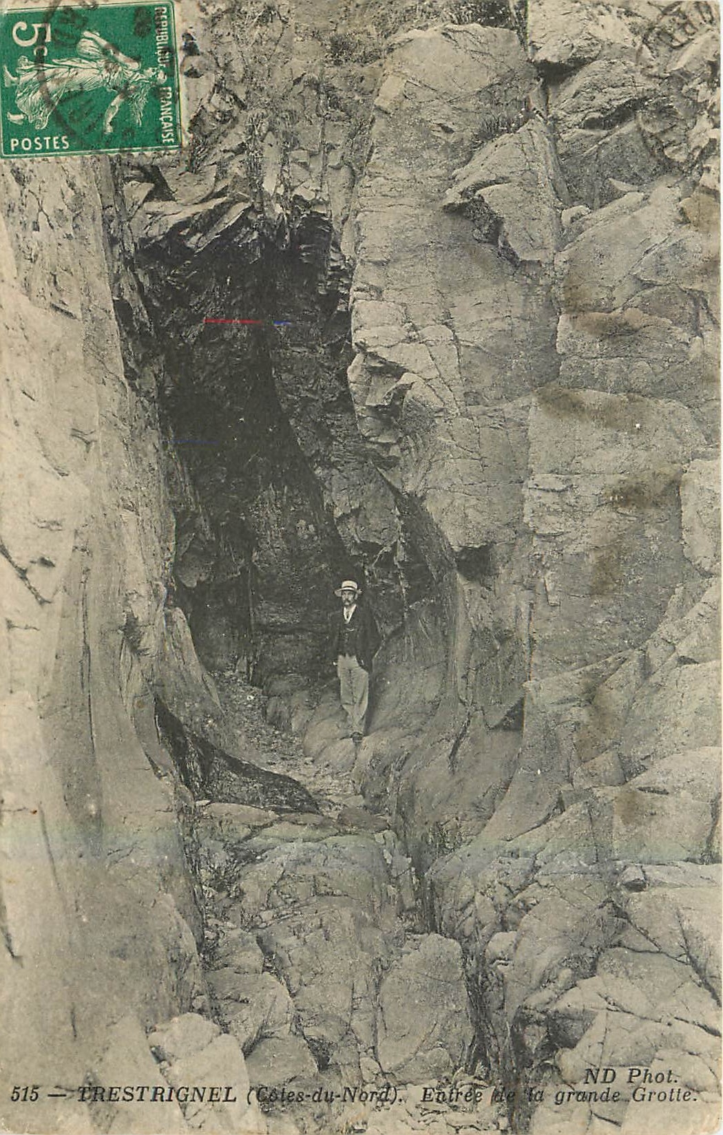 CPA Trestrignel Cotes Nord Entree de la grande Grotte 
