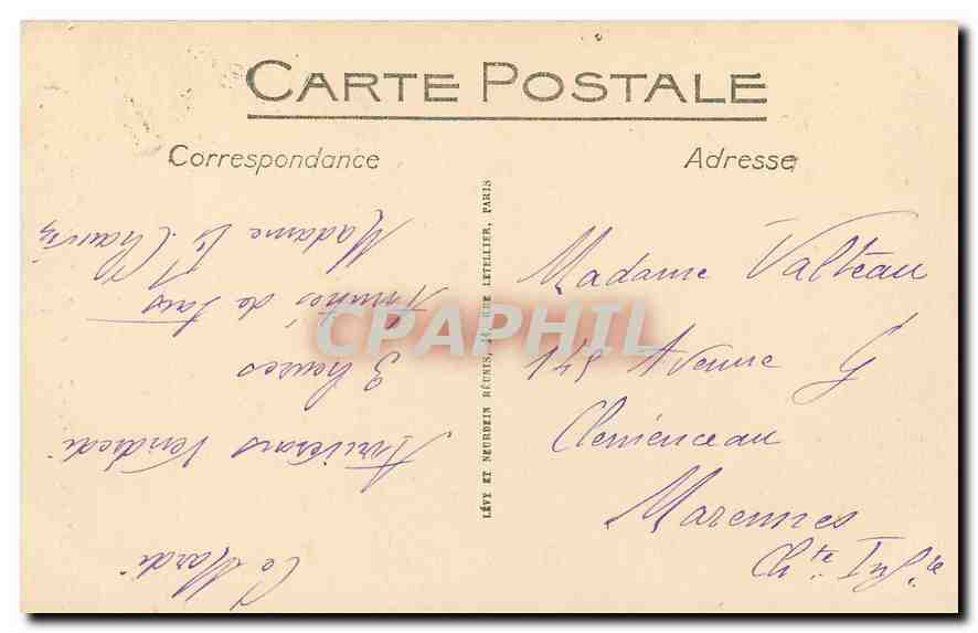 CPA Angouleme Interieur de l'Hotel de Vile le Grand Escalier  — Rückseite