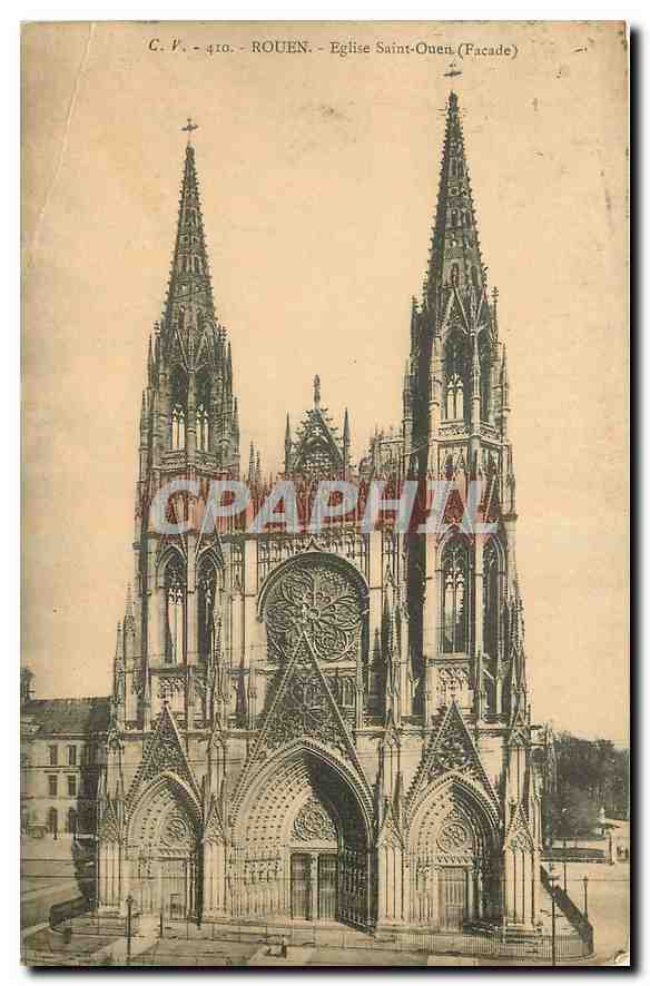 CPA Rouen Eglise Saint Ouen Facade 