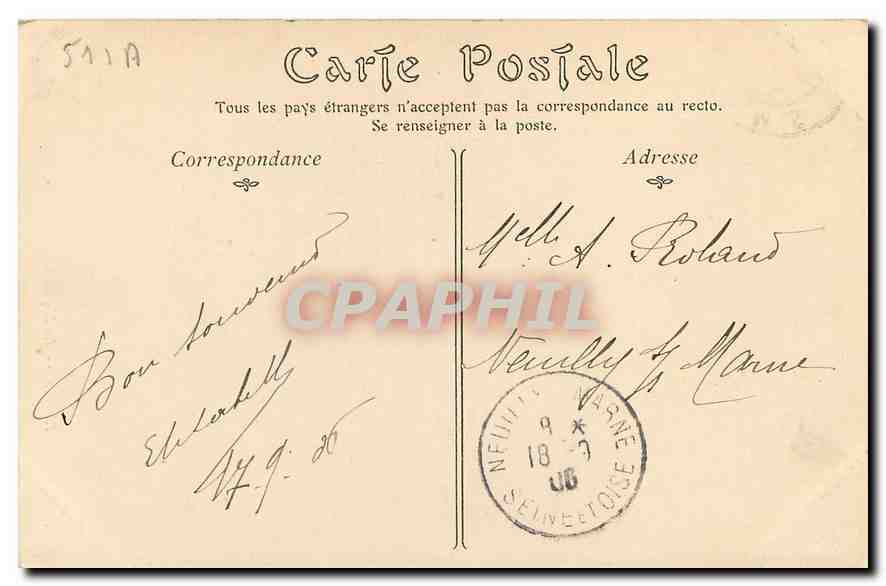 CPA Reims La Nef de l'Eglise Saint Remi  — Rückseite