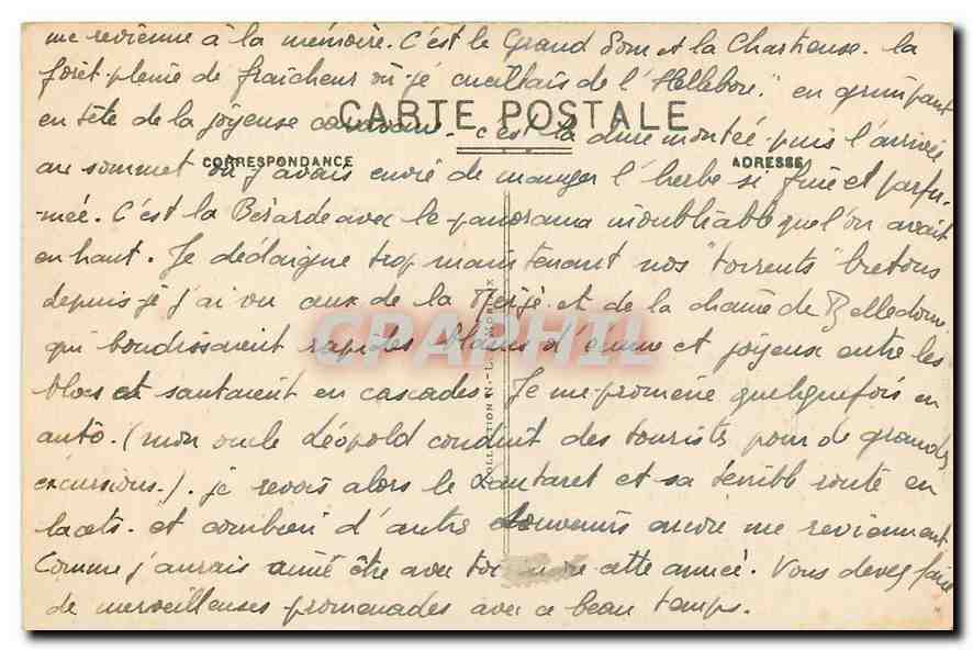 CPA St Jean du Doigt Finistere Le Grand Calice falsant partie du Tresor  — Rückseite
