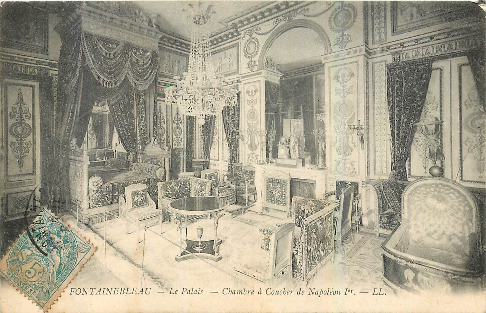 Fontainebleau — Das Schloss — Schlafzimmer von Napoleon I. — LL.