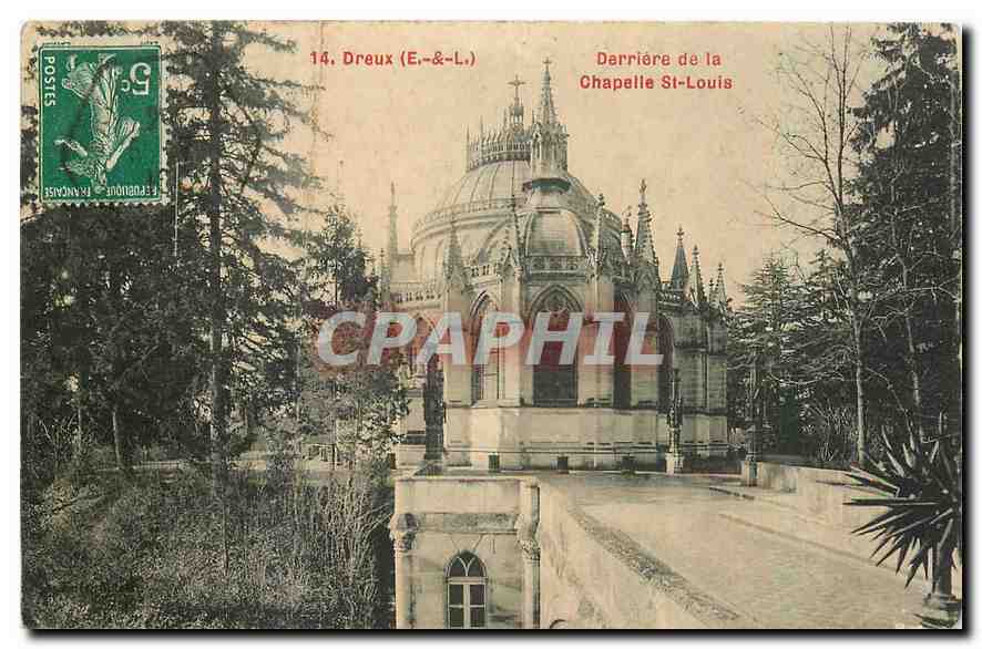Dreux (E.&-L.) — Derrière de la Chapelle Saint-Louis — Éditeur non identifié, n° 14