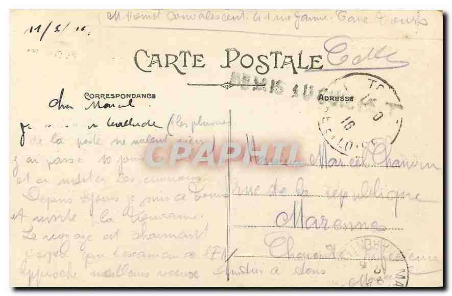 CPA Tours I et L l'Hotel de Ville Laloux  — Rückseite