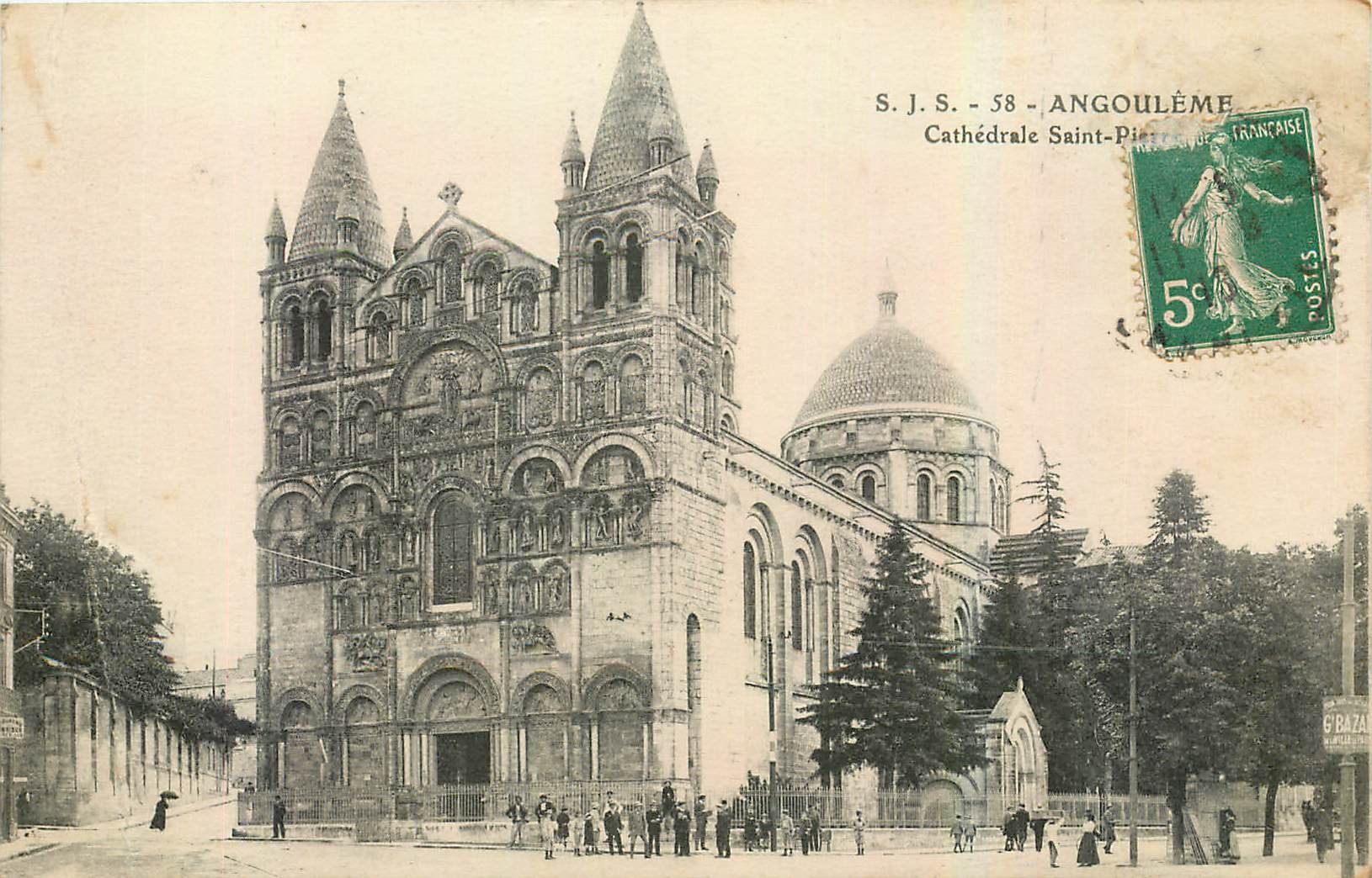 CPA S J S Angouleme Cathedrale Saint Pierre 
