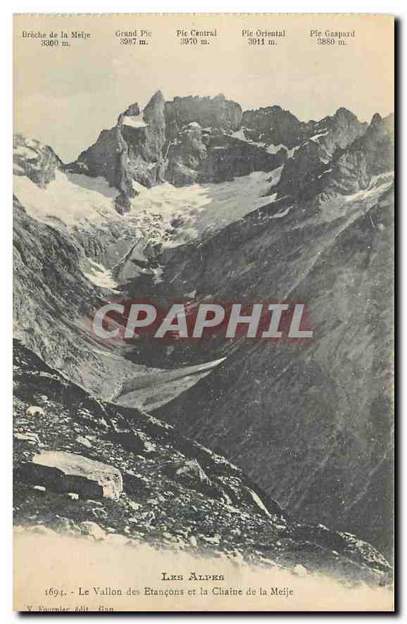 CPA Les Alpes Le Vallon des Etancons et la Chaine de la meije 