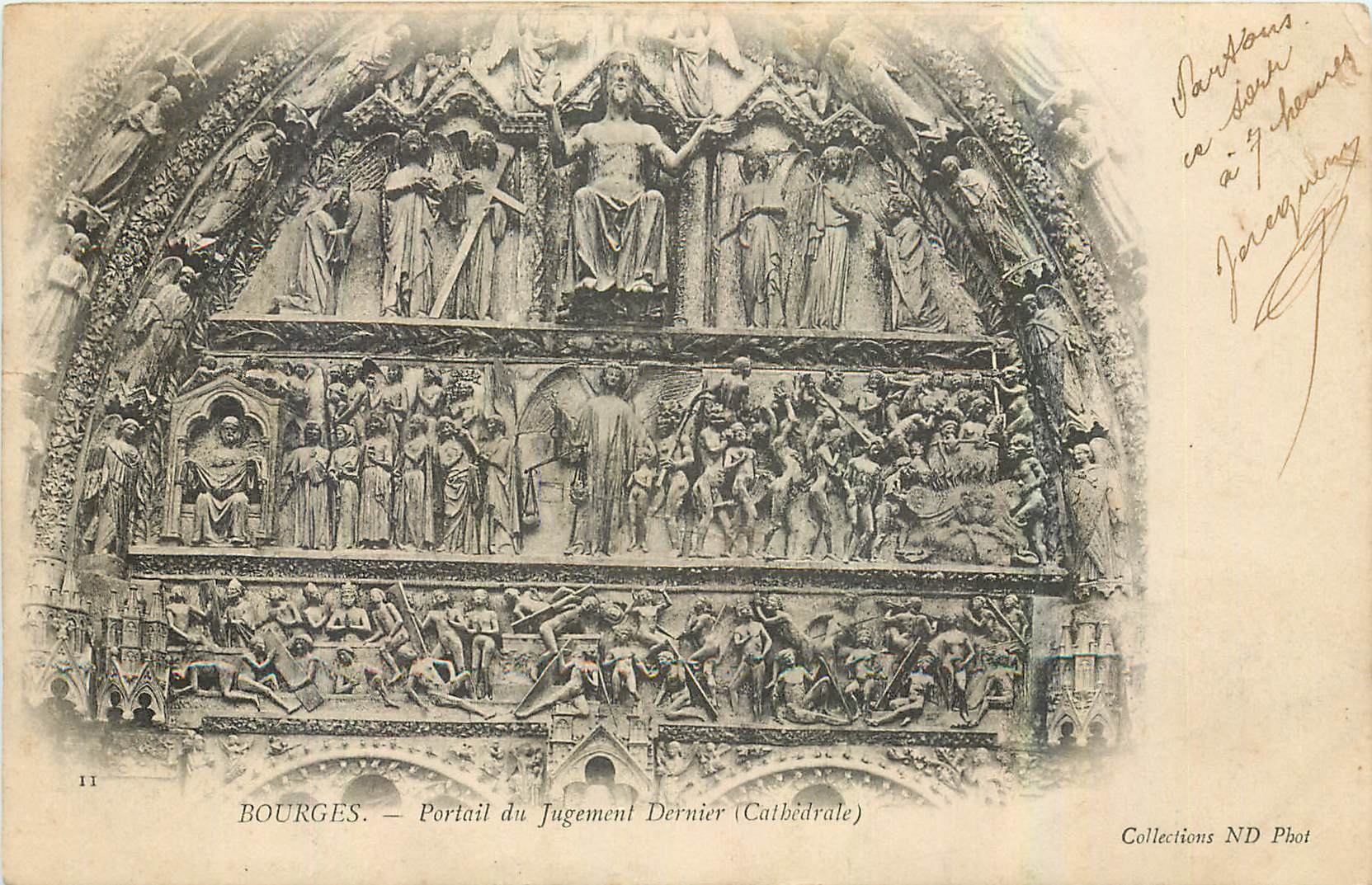 CPA Bourges Portail du Jugement Dernier Cathedrale 