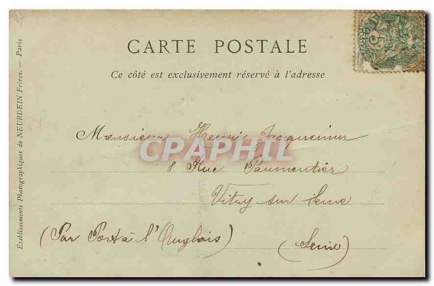 CPA Bourges Portail du Jugement Dernier Cathedrale  — Rückseite