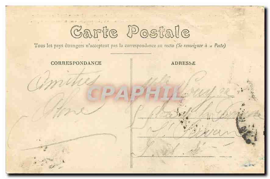 CPA Rennes La Prefecture et le Rue de Faugeres  — Rückseite