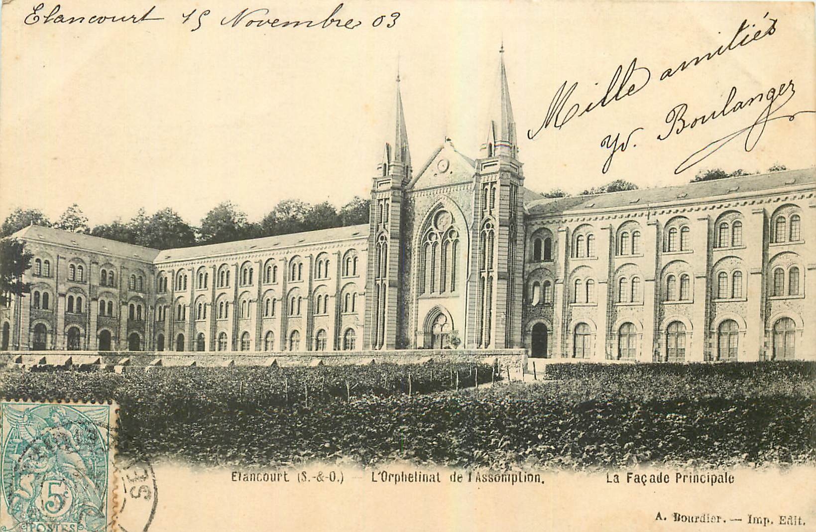 CPA Elancourt S et O l'Orphelinat de l'Assomption La Facade Principale 