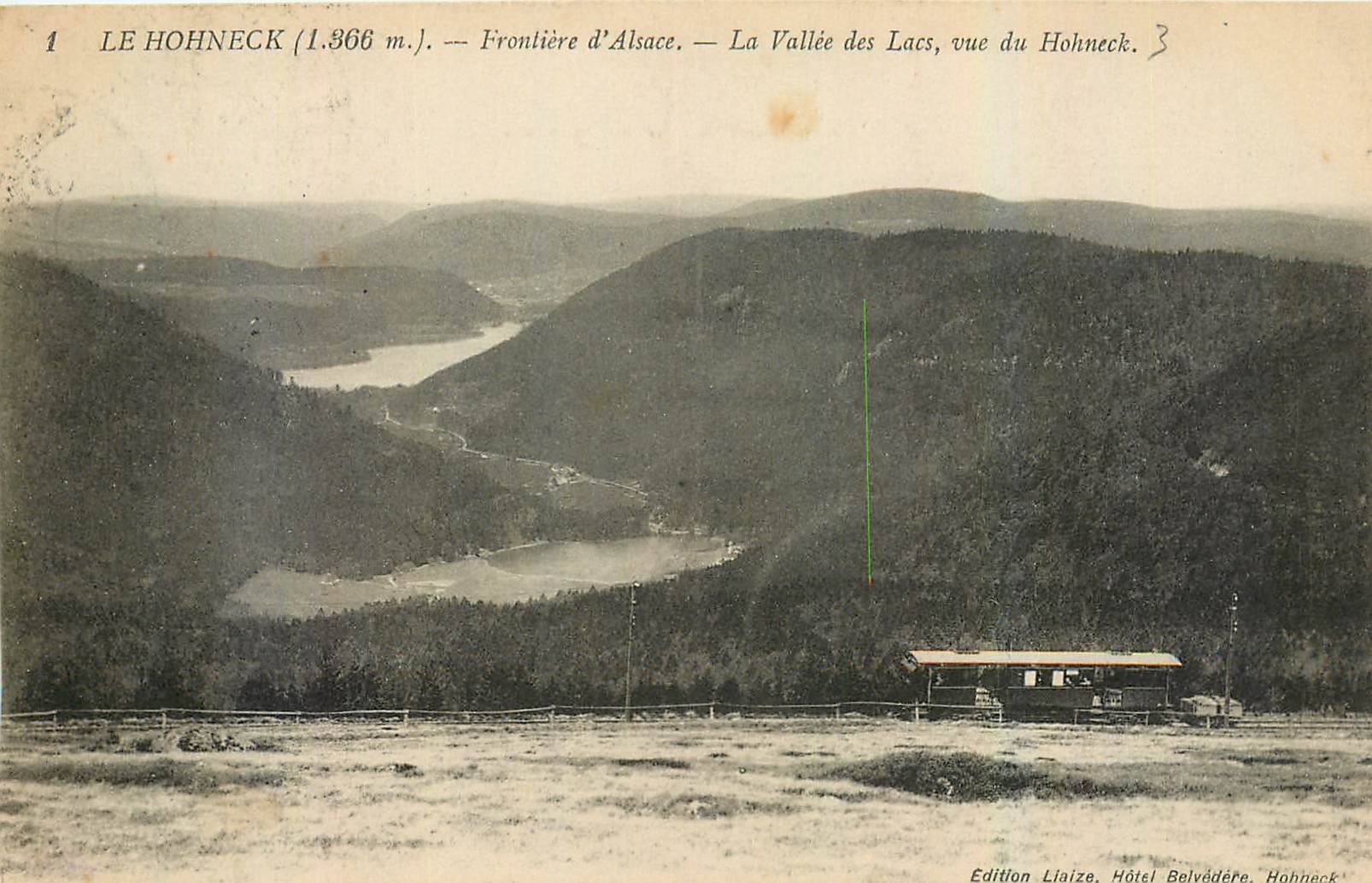 CPA Le Hohneck Frontiere d'Alsace Ka Vallee des Lacs vue su Hohneck 