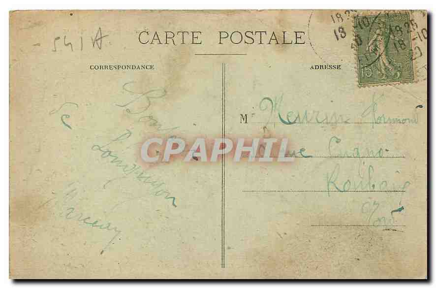 CPA Grande Guerre 1914 1918 Lounguyon Rue Carnot  — Rückseite
