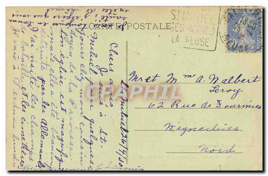 CPA Saint Mihiel Le Sepulcre de Ligier Richier  — Rückseite