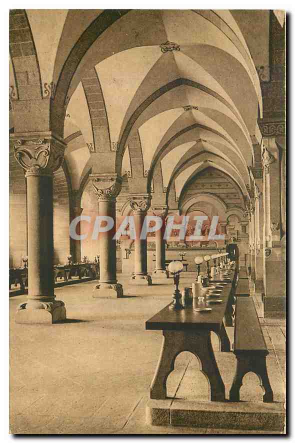 CPA La fresque du refectoire de l'Abbaye St Pierre de Solesmes Sarthe 