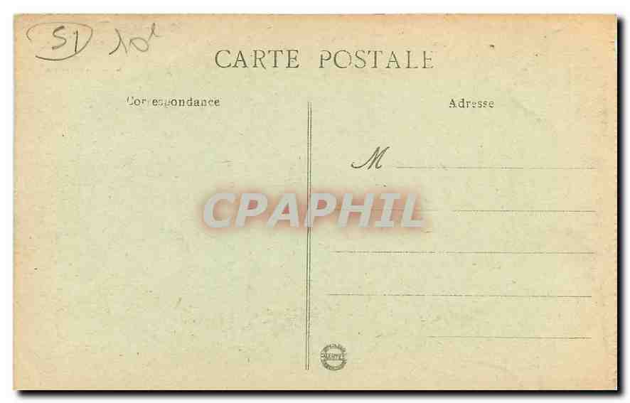 CPA Reims La Cathedrale vue de la rue de l'Ecole de Medicine La Guerre 1914 1918  — Rückseite