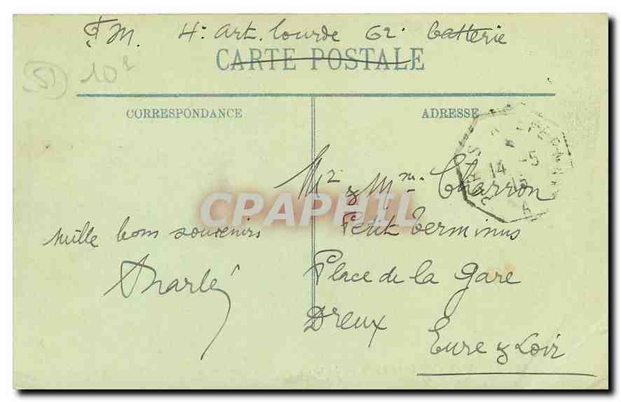 CPA Guerre Europeenne 1914 1915 Le Crime de Reims  — Rückseite