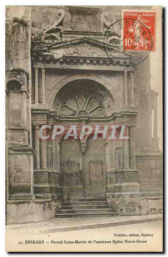 CPA Epernay Portail Saint Martin de l'ancienne Eglise Notre Dame 