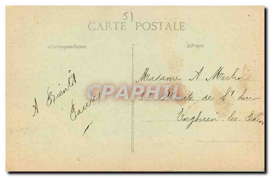 CPA Epernay Portail Saint Martin de l'ancienne Eglise Notre Dame  — Back