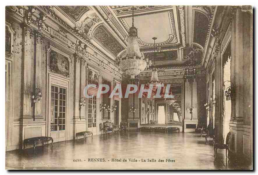 Rennes - Hôtel de Ville - La Salle des Fêtes — éditeur anonyme, n° 4431