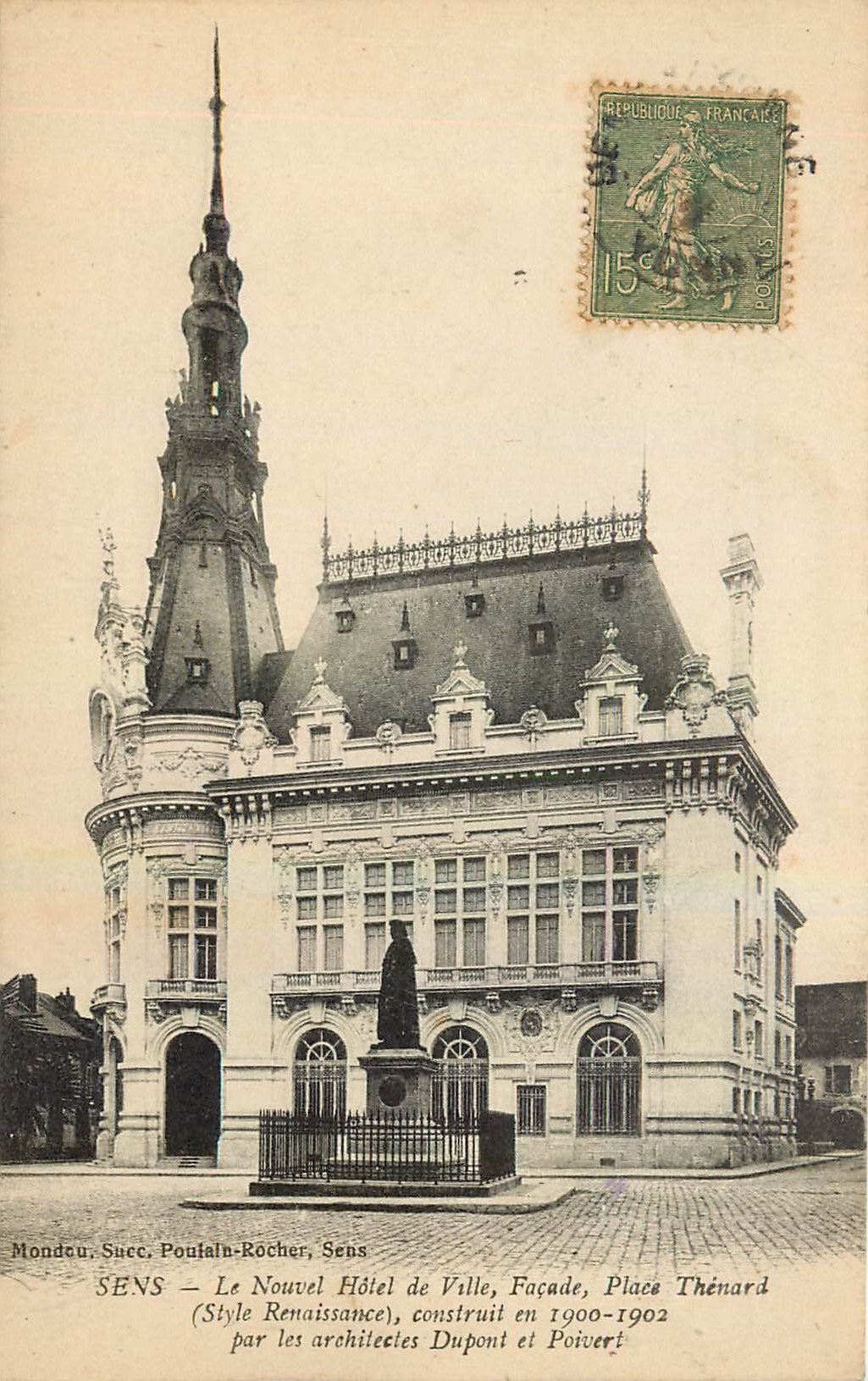 CPA Sens Le Nouvel Hotel de Ville Facade Facade 